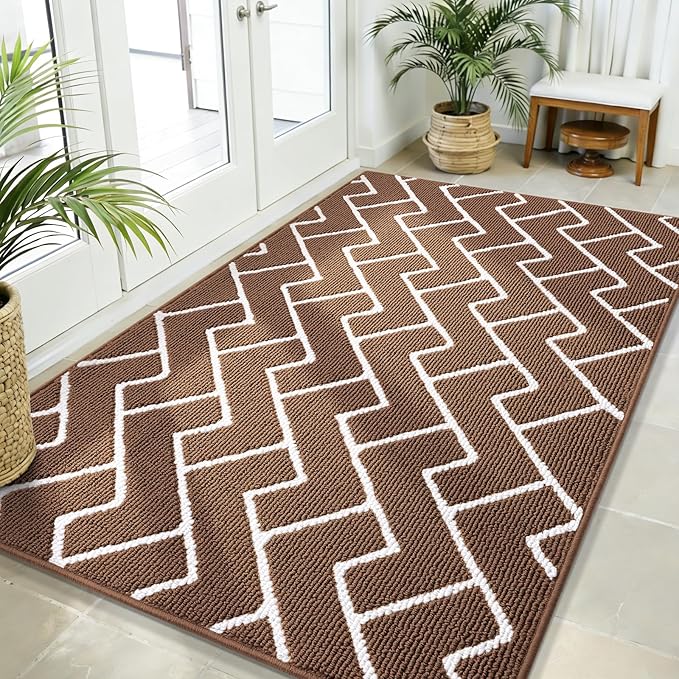 OLANLY Front Door Mat, Non-Slip Rubber Backing, Dirt Resistant and Absorbent by OLANLY