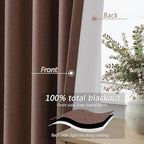Guken 100% Blackout Curtains 96 Inch Length 2 Panels Set - Image 4