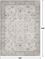 Hazo Haus Boho Light Grey Living Room Rug 10x14 - Image 2