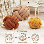 Uvvyui Knot Pillow Ball, Soft Home Decorative Pillows, Round Throw Pillow - Image 4