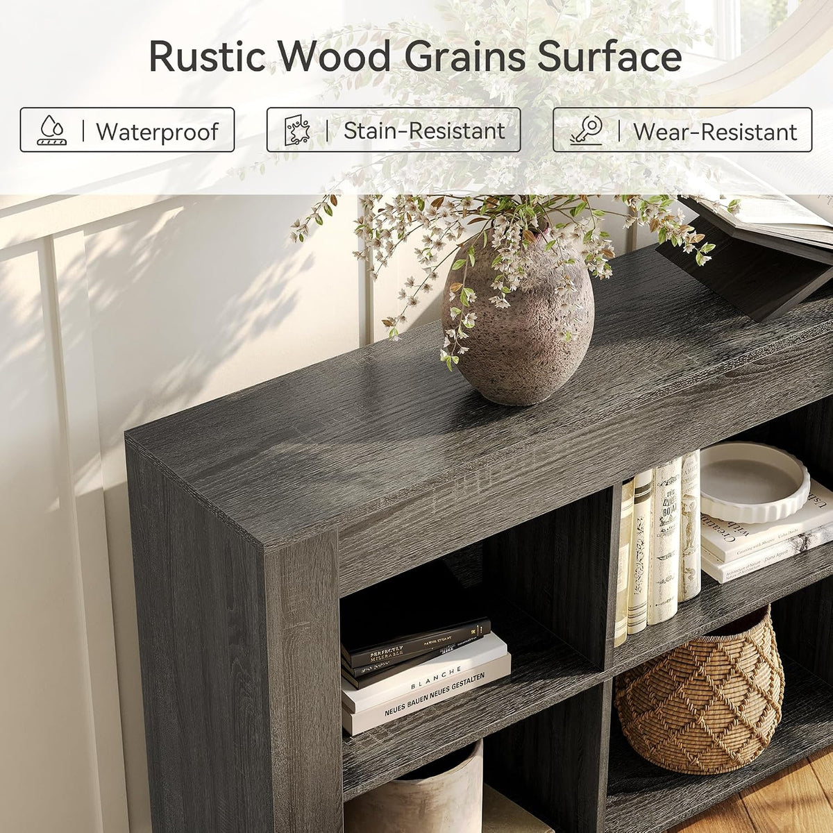 LITTLE TREE TV Stand with Storage Cubes for TV up to 65" in the Living Room