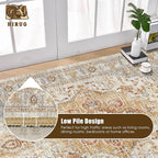 Washable Area Rug 8' x 10' Vintage Traditional Persian Mat - Image 5