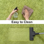 Soft Runner Rugs for Bedroom Hallways, 2x6 Grass Green Fluffy Shag Throw Area - Image 4