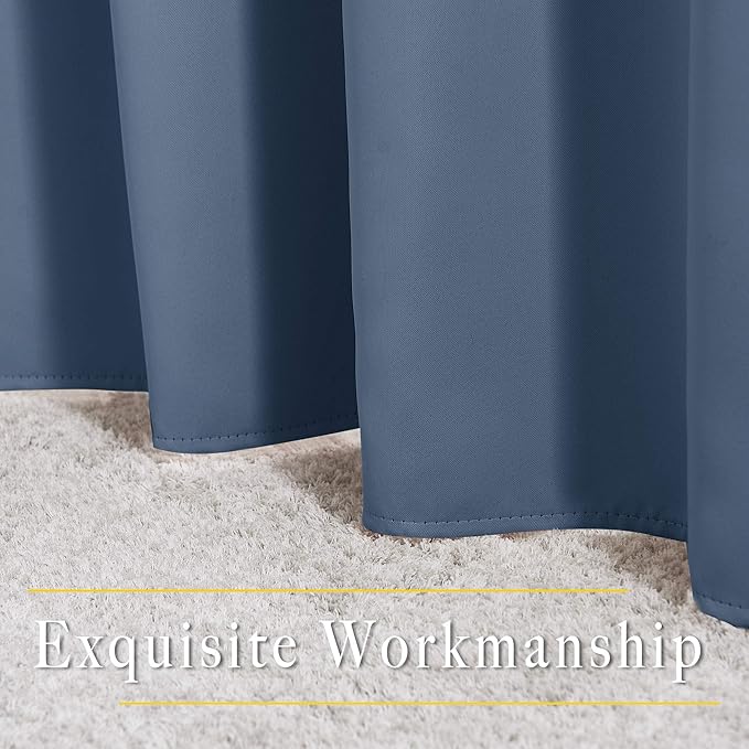NICETOWN Stone Blue Blackout Curtains - Image 6