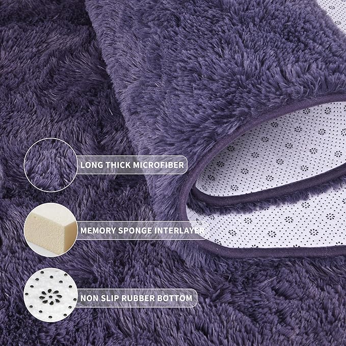 Tepook Super Soft Fluffy Rug for Bedroom, Modern Shaggy Fuzzy Kids Rugs for - Image 5