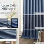 Guken 100% Blackout Curtains 96 Inch Length 2 Panels Set - Image 6