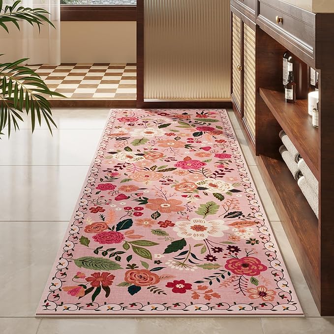 Rugcomf Runner Rug for Hallways Kitchen Rug Non Slip 2'6''x8' Washable Runner - Image 8