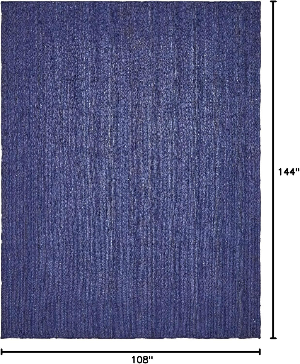 Unique Loom Braided Jute Collection Area Rug - Dhaka (9' x 12' Rectangle, Navy Blue)