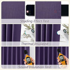 Guken 100% Blackout Curtains 90 Inch Length 2 Panels Set - Image 5