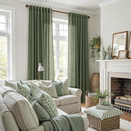 Nanspring Forest Green Linen Curtains - Image 5