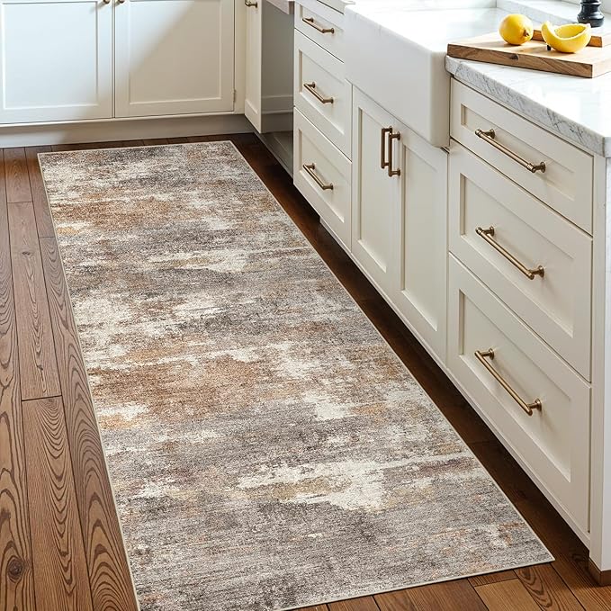 2x5 Washable Kitchen Runner Rug: Modern Abstract Runners by Ksrau