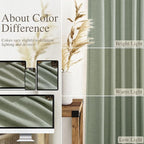 Nanspring Desert Sage Linen Curtains 72 Inch Length - Image 3