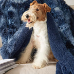 Bedsure GentleSoft Fluffy Tie Dye Navy Blue King Size Blanket - Image 6