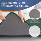 OLANLY Memory Foam Small Bathroom Rugs 24x16, Absorbent Mat, Blackish Green