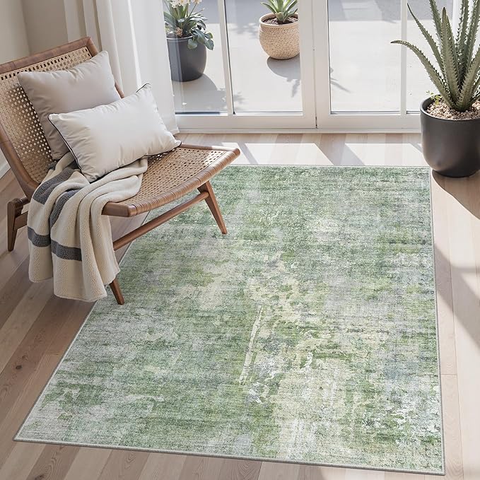 Soalmost Area Rugs 4x6 for Living Room, Vintage Washable Rugs for Dining Room by Soalmost