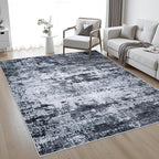 10x14 Area Rug Living Room Rug: Washable Modern Abstract Soft Thin Rug Indoor - Image 2
