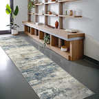 Runner Rug for Hallway Kitchen, Soft Modern Abstract Throw Rugs, Low Pile Floor - Image 2