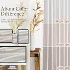Nanspring Natural Linen Curtains 84 Inch Length 2 Panels Set - Image 3