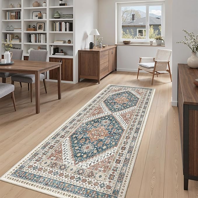 Madane Hallway Runner 3x8, Kitchen Rugs Washable Entryway Rug Vintage Kitchen - Image 3