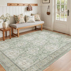 3x5 Rug, Small Area Rug for Kitchen, Machine Washable Non-Slip Throw Rug by Soalmost