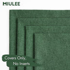 MIULEE Pack of 4 Decorative Solid Waterproof Throw Pillow Covers Linen Garden - Image 5