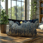 Rustic William Morris Inspired Forest Green Moon Decor Pillow Covers 12x20 - Image 5