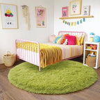 6‘x6’ Grass Green Round Rug for Bedroom, Ultra Soft Fluffy Circle Rug for Kids - Image 6