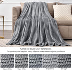 BEDELITE Fleece Throw Blanket for Couch – 3D Ribbed Jacquard Soft and Warm - Image 7
