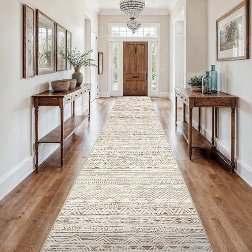 3x18 Washable Kitchen Runner Rug: Modern Moroccan Runners by Ksrau