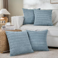 Fancy Homi 4 Packs Boho Light Blue Decorative Throw Pillow Covers 24x24 Inch by Fancy+Homi