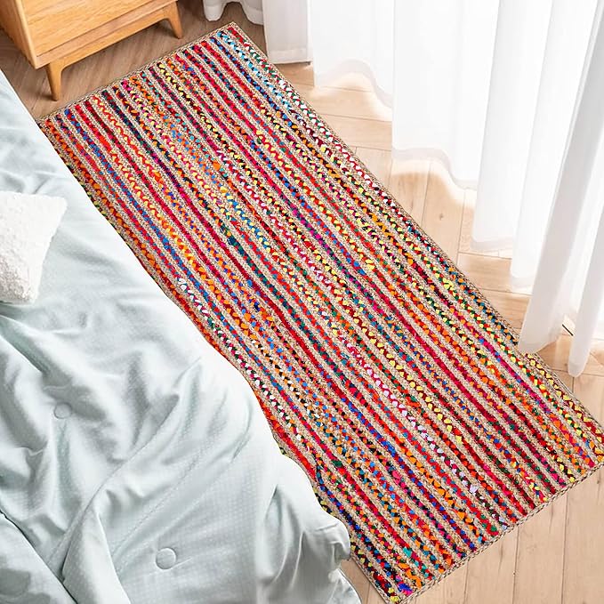 Hausattire Bohemian Braided Runner Rug 2'x6' - Image 2