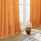 Nanspring Orange Linen Curtains - Image 6