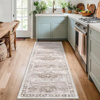 Boho 2x8 Long Runner Rugs for Hallway, Neutral Farmhouse Non Slip Runner for - Image 3