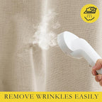 NICETOWN Cream 100% Blackout Linen Curtains 90 inch Long Burg - Image 8