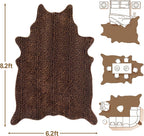 Faux Antelope Cheetah Print Rug, Leopard Rug 6.2x8.2 Faux Animal Print Skin - Image 2