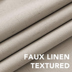 H.VERSAILTEX Linen Blackout Curtains Durable Thick Textured Linen Look 100% - Image 4