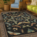 Washable 5x7 Black Rug for Living Room by HazoHaus