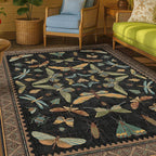 Washable 5x7 Black Rug for Living Room by HazoHaus
