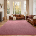 FinRèc 6x9 Washable Area Rugs for Bedroom Living Room, Low Pile Thin Rug Solid by FinRe%CC%80cHome