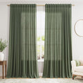 Extra Wide 100x96 Inch Linen Curtains by Nanspring
