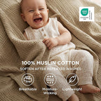 Bedsure 100% Cotton Muslin Throw Blanket Twin XL - Image 2