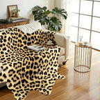 AROGAN Western Decor Faux Fur Leopard Rug, 6.2 x 7 Feet Premium Animal Skin - Image 4