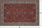 Burgundy 2x3 Washable Rugs for Entryway Indoor, Boho Kitchen Rug for Floor - Image 2