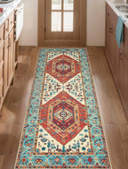 SERISSA Boho Washable Runner Rug, 2x5 Rug Runner Non-Slip Vintage Orange by SERISSAHomeDecorCollection