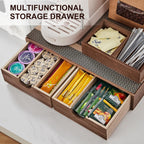 SMARTAKE Wooden Coffee Pod Organizer Storage Box Coffee Tea Organizer