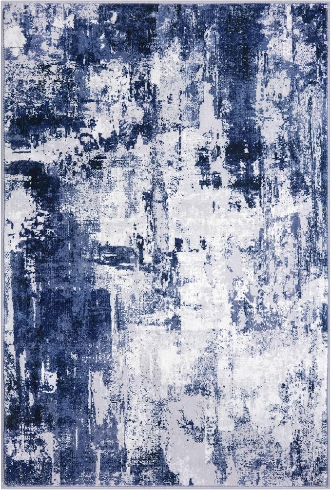 KOZYFLY Modern Abstract 3x5 Area Rug Washable Bedroom Rug Throw Entry Mat - Image 8