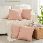 Fancy Homi 4 Packs Boho Pink Decorative Throw Pillow Covers 24x24 Inch - Image 6