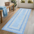 Washable 2.5x10 Kitchen Runner Rug, Easy Clean Geometri Rugs - Image 2