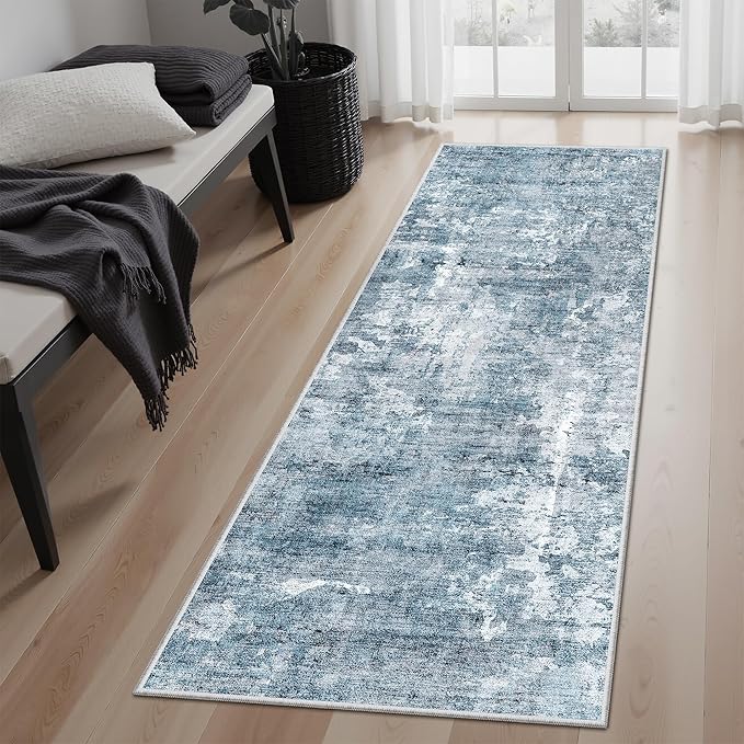 Runner Rug 2'x6' Abstract Washable Non-Slip Runner Rugs - Image 3
