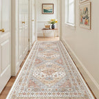 4x12 Runner Rug for Hallway, Low-Pile Wide Runner for Entryway, Long Washable - Image 8